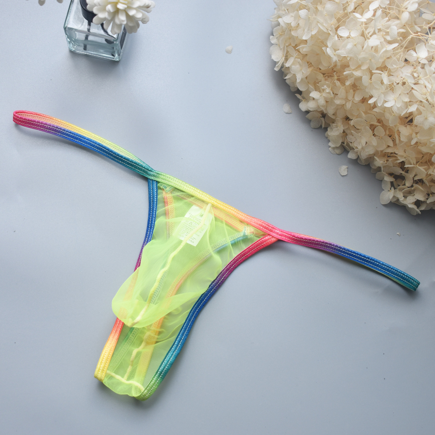 Picture of Passion Peng Bai men's thong men's sexy low waist transparent bag man show temptation men's high elastic underwear B901
