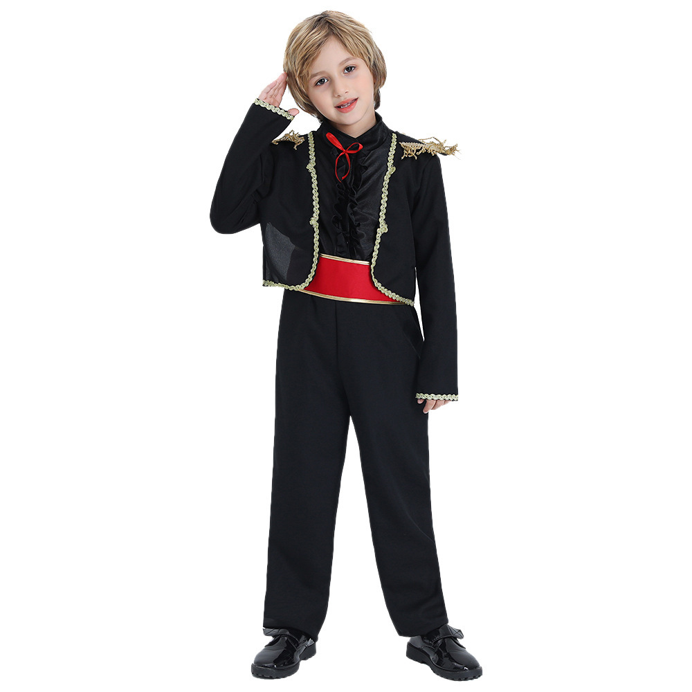 Spot Boys Spanish Matador Flamenco Dance Exotic Costumes Halloween Show Costumes