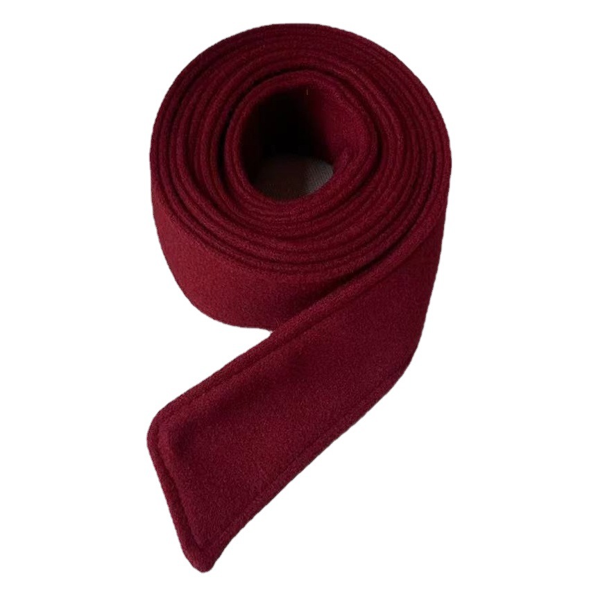 With Woolen Coat Belt, Winter Coat Straps, Accessories Decorative Belt, Double-Sided Brushed Belt