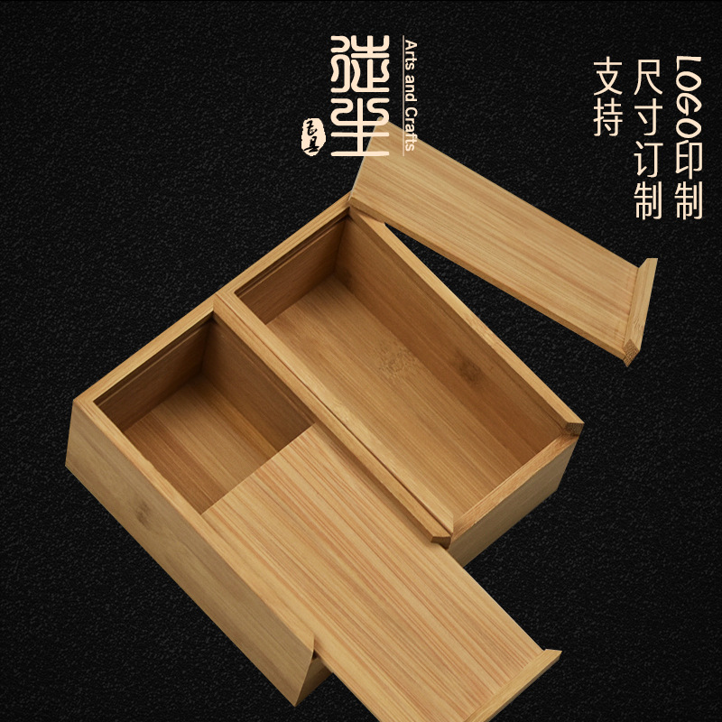 Picture of Zakka Mini Wooden Box Packaging Wholesale small size Jewelry Storage Wooden Box Settable Size Drawable Bamboo Box Making Log