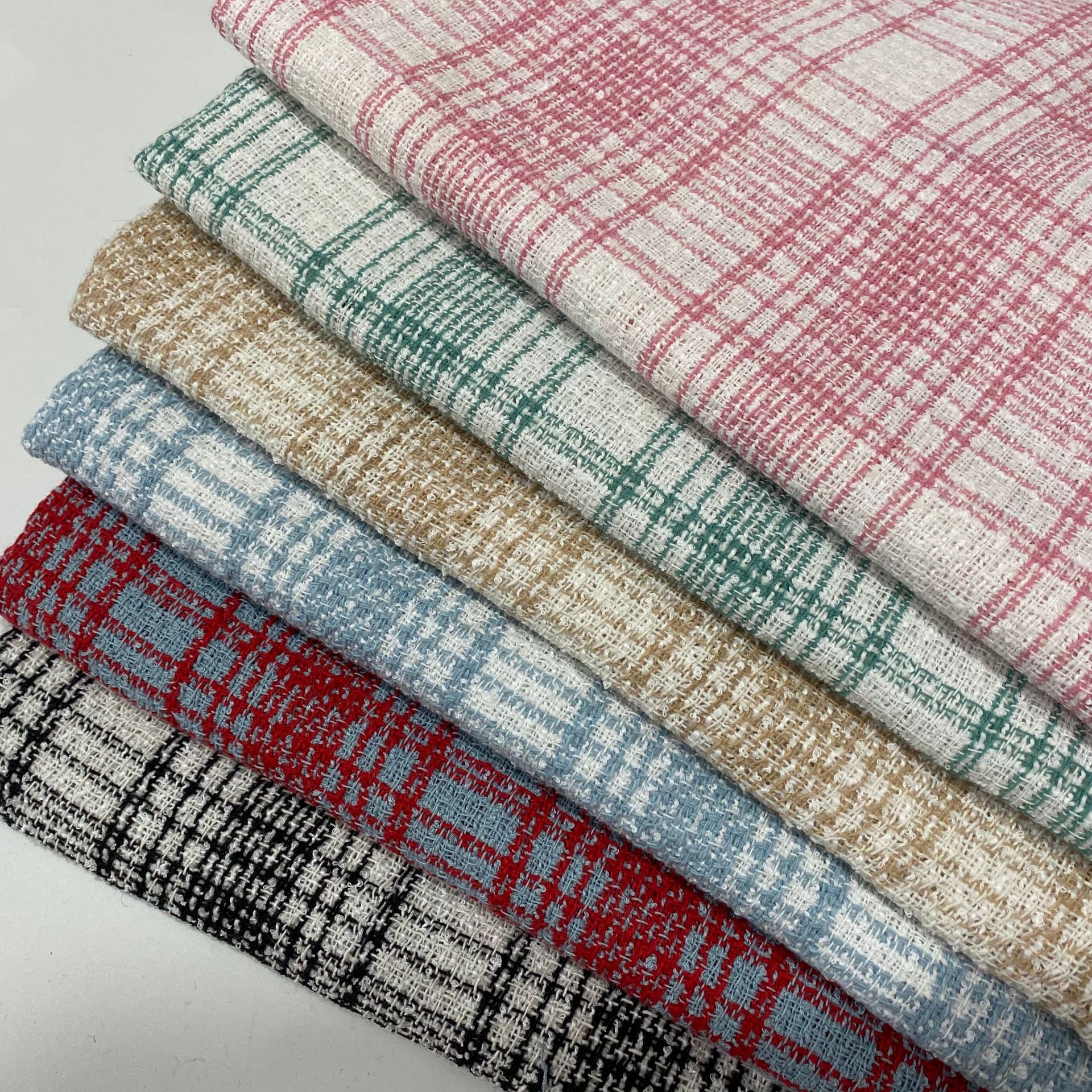 New Arrival Coarse Tweed Fragrance Fabric Spring and Autumn Thin Coarse Woven Tweed Fabric