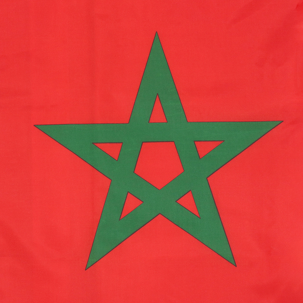 Picture of Supply of 3*5ft World Cup 32 Teams Morocco Flag Flagpole Number 4 Polyester Flag Manufacturer World Cup Hot Spot