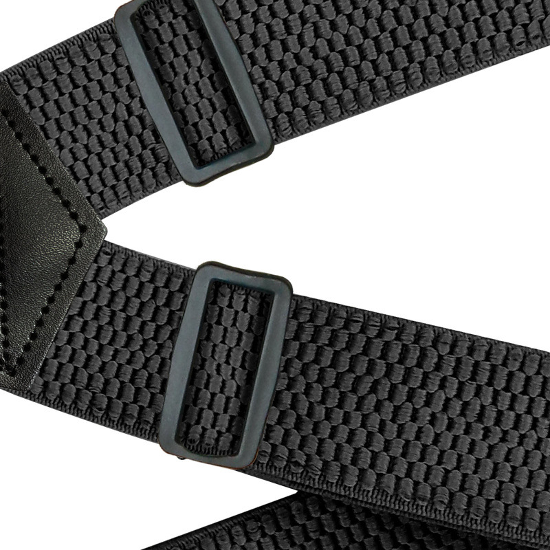 Picture of Cross-Border Supply Adult Men's 4-Clip Suspenders 3.8cm X-Type Corn Pattern Elastic Suspenders Black Hook Buckle in Stock
