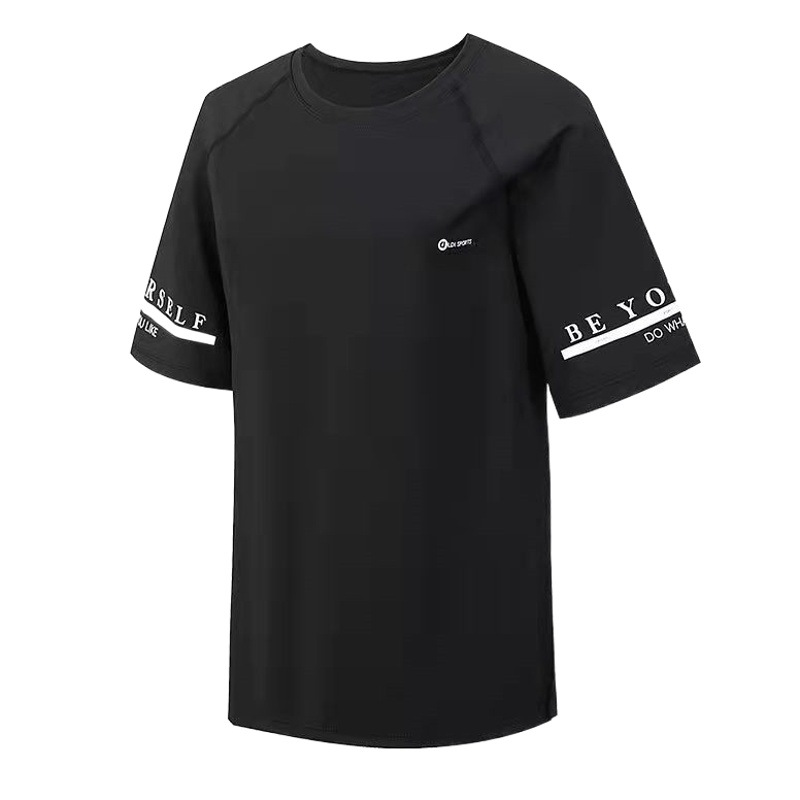 Yoga clothes T-shirt sportswear women's 24 spring and summer plus size chubby girl loose quick-drying top gym running clothes tide