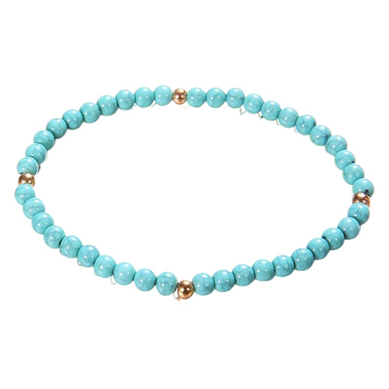 AliExpress wish hot selling foot ornaments European and American Foreign trade jewelry foot ornaments multi-layer beads U-shaped anklet wholesale