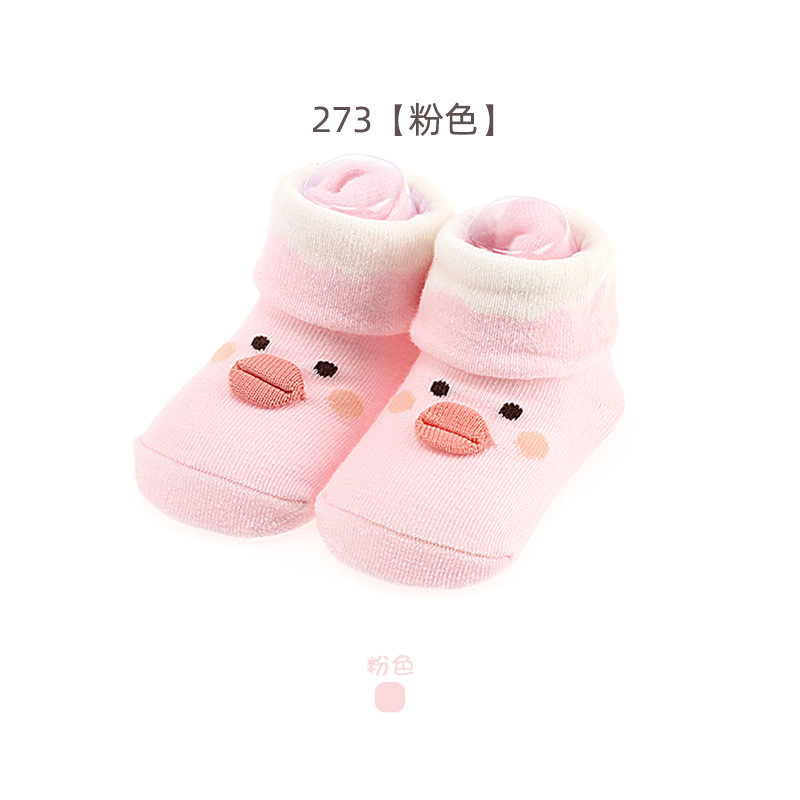 Picture of Newborn baby socks spring and autumn thin baby socks cartoon toddler floor socks dispensing non-slip 0-6 months children's socks