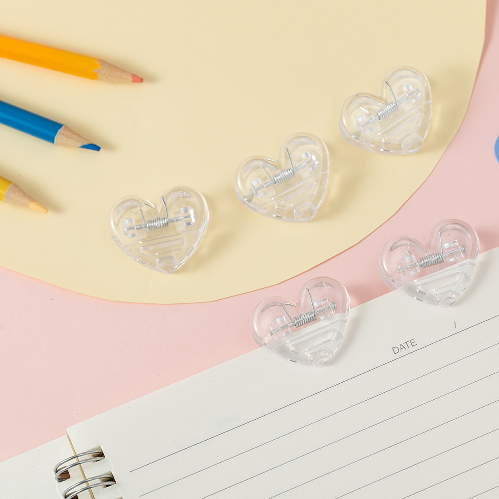 Picture of Japanese girl heart cute pink decorative small clip love clip decorative photo clip material storage clip sealing clip