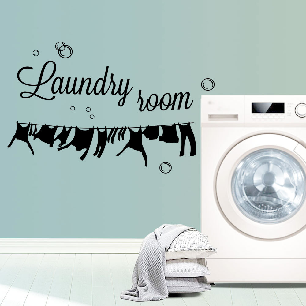 Picture of MUA919 laundry room generation carved removable personalized wall stickers living room bedroom sofa background wall