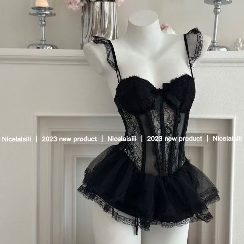 Picture of Sexy Lingerie, High-End Sexy Pure Lust Style Suspender Pajamas, Abstinence Style Flirting Sexy Clothes Qqny Maid Suit