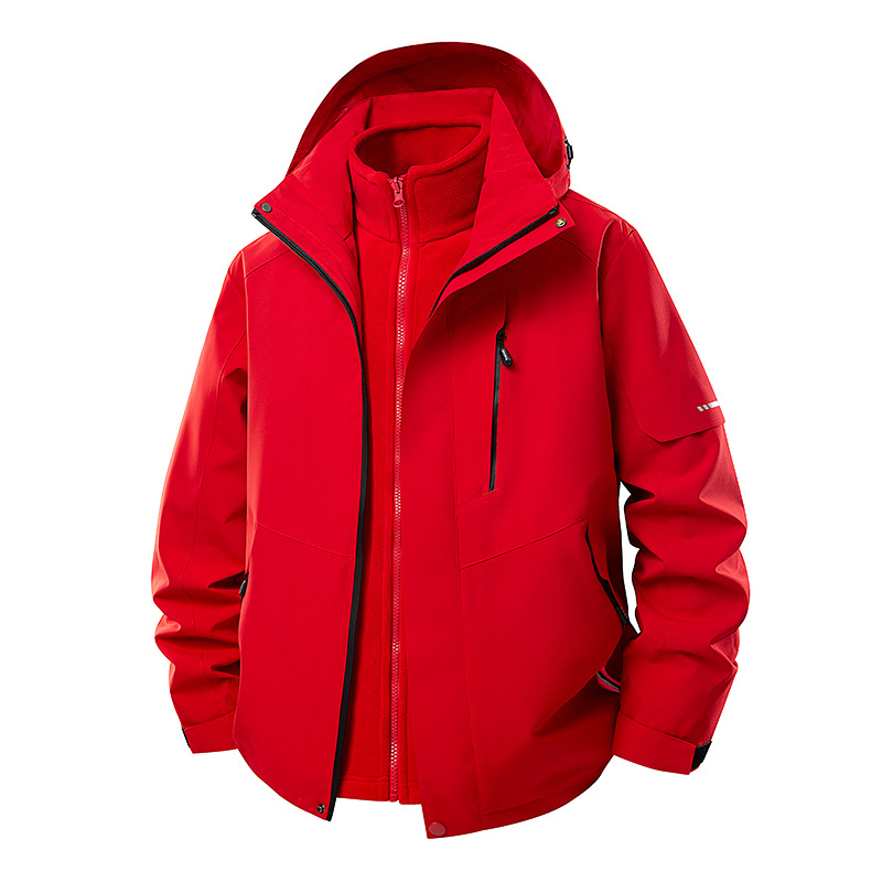 Picture of New outdoor assault jacket three-in-one water-repellent detachable outdoor mountaineering travel jacket for men and women cross-border