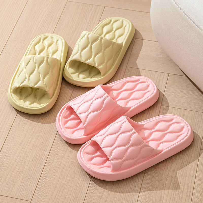 Men's Summer Indoor Bathing Slippers with Poop Feeling, Non-Slip, Anti-Odor, Soft-Soled Stripesd Couple's Eva Sandals