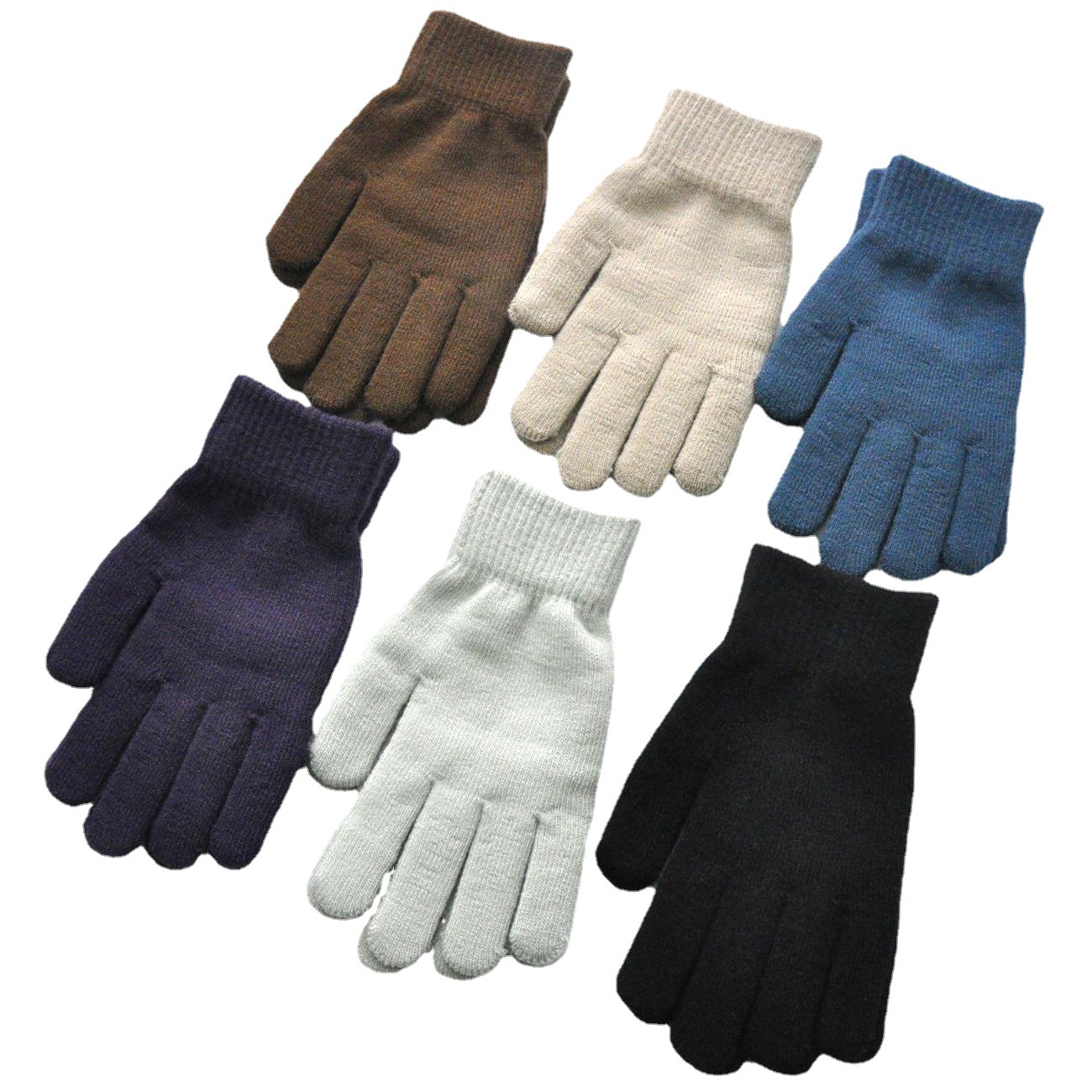 Picture of Explosions gloves men and women solid color knitted wool gloves winter warm plus velvet padded riding gloves wholesale