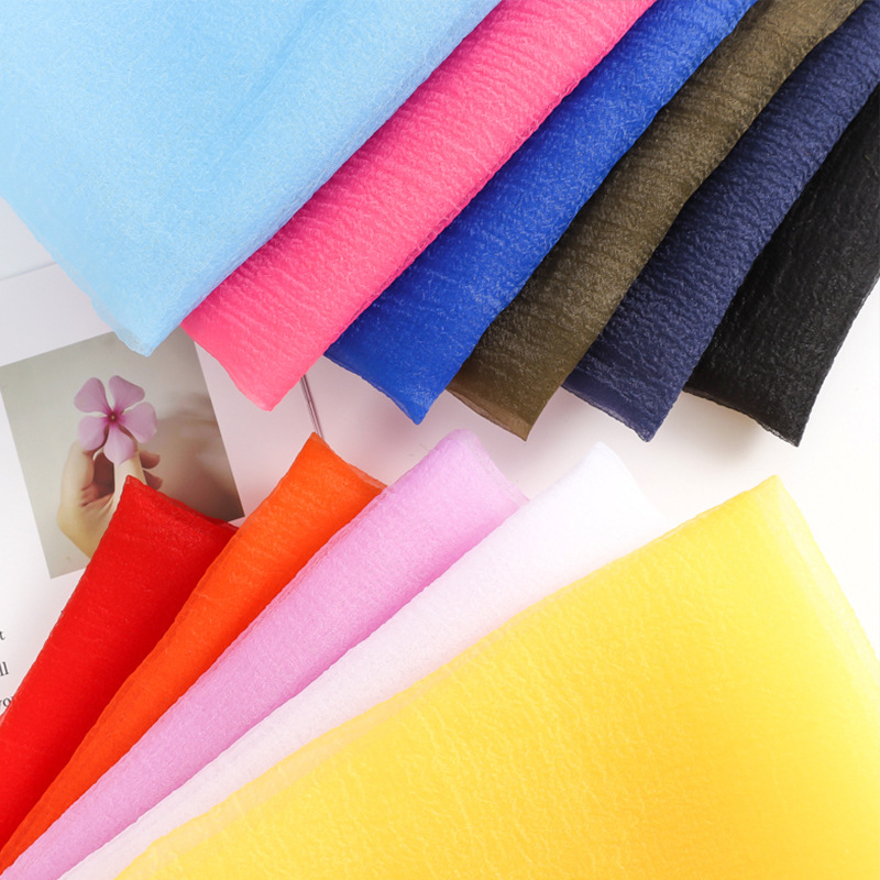 Picture of in stock Wholesale Seersucker Macaroon Color Organza Embroidered Base Fabric Women's dress Yarn Fabric