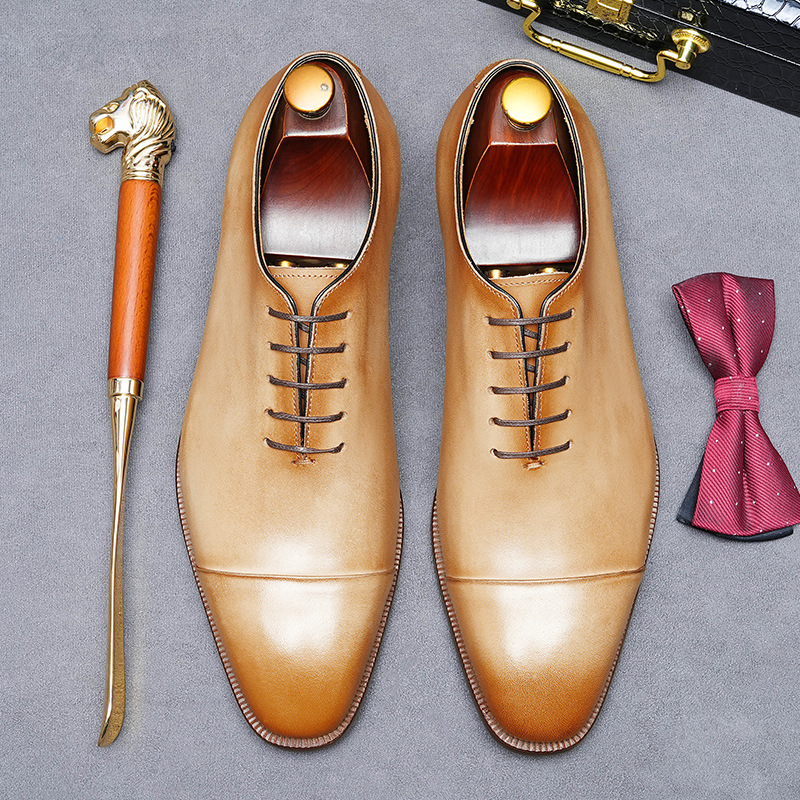 Picture of [Big Promotion] Three-Joint Leather Shoes for Men, Business Formal Wear, British Trendyy Men's Shoes, Genuine Leather Oxford Light Leather Shoes