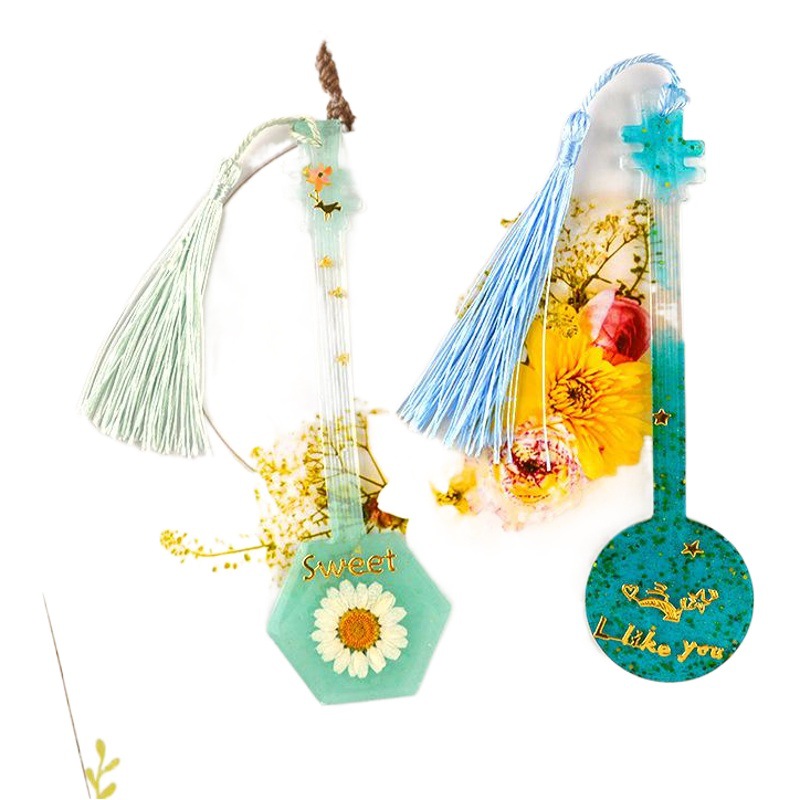 Floral Card Manufacturer Supplies DIY Bookmark Mold Epoxy Rectangular Resin Silicone Creative Handmade Materials