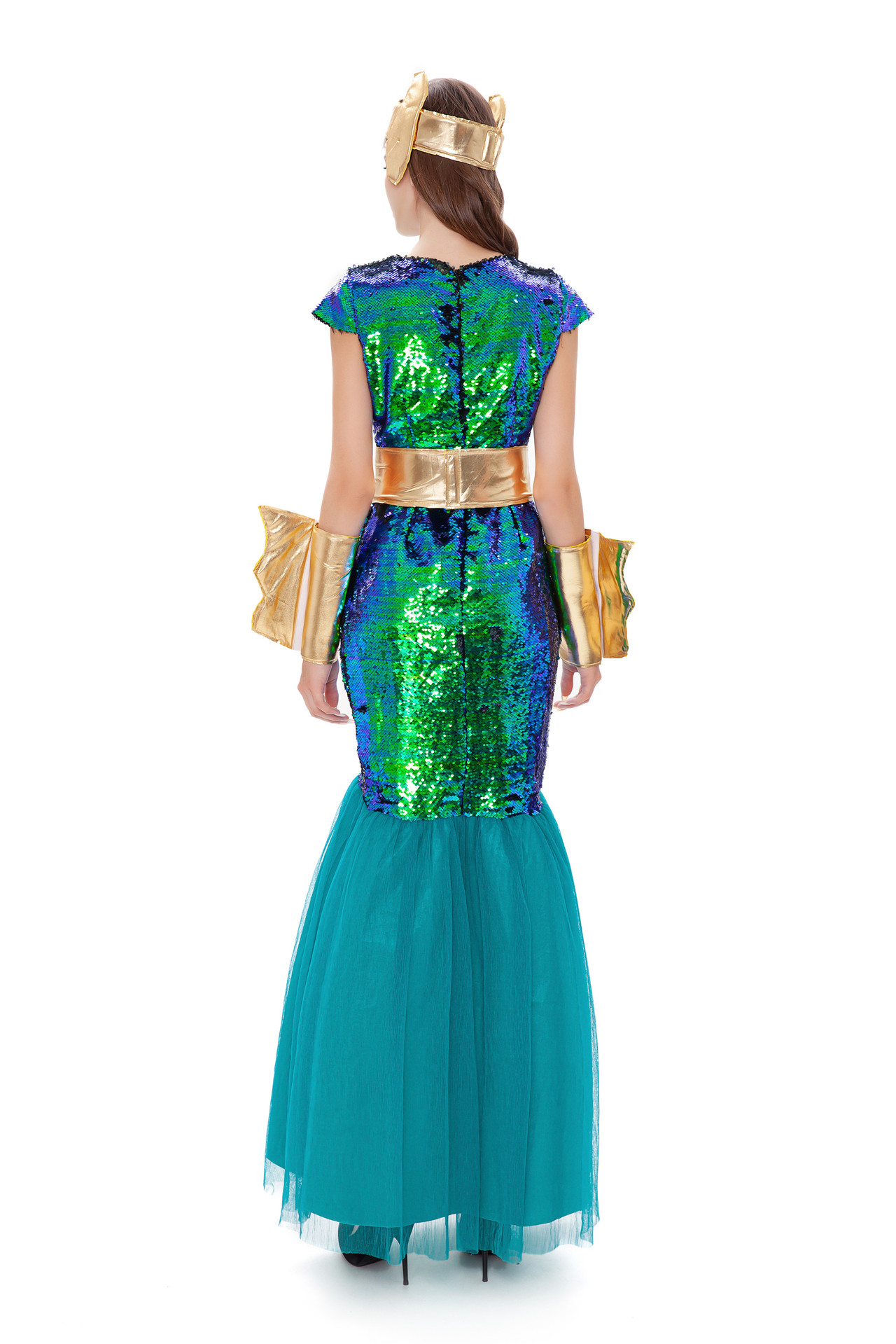 Picture of COSPALY Halloween Annual Meeting adult Greek Roman myth Goddess Naga siren sea god dress up costume