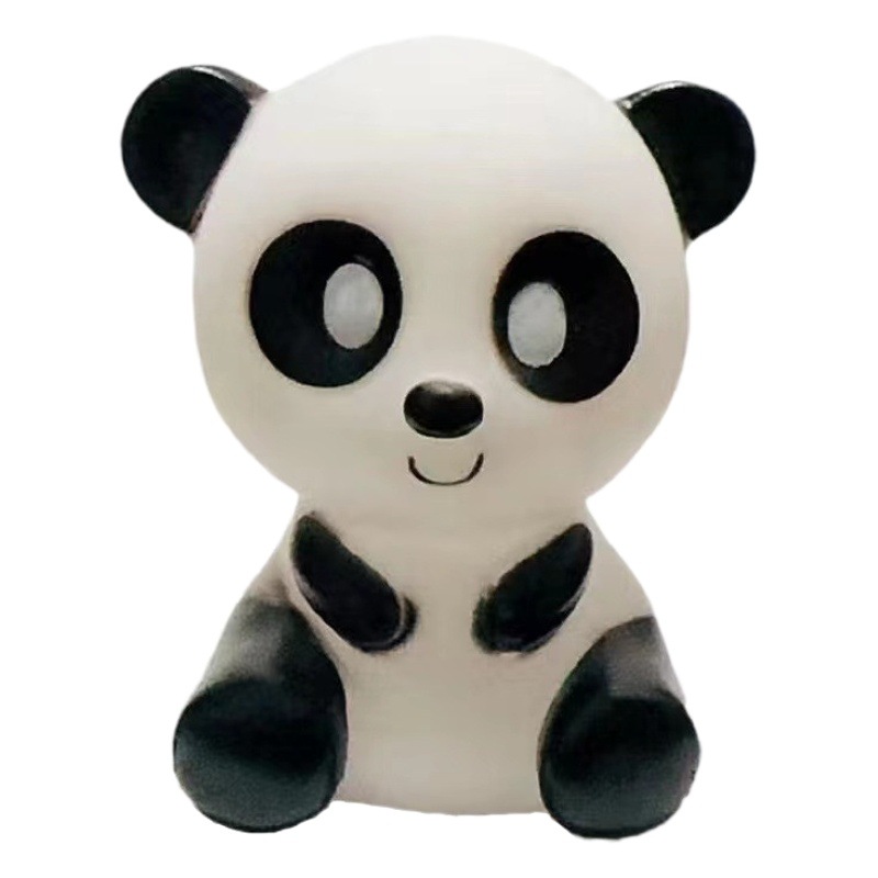 Cute little panda vinyl night light sleeping light bedroom bedside light colorful dream creative gift desk decoration
