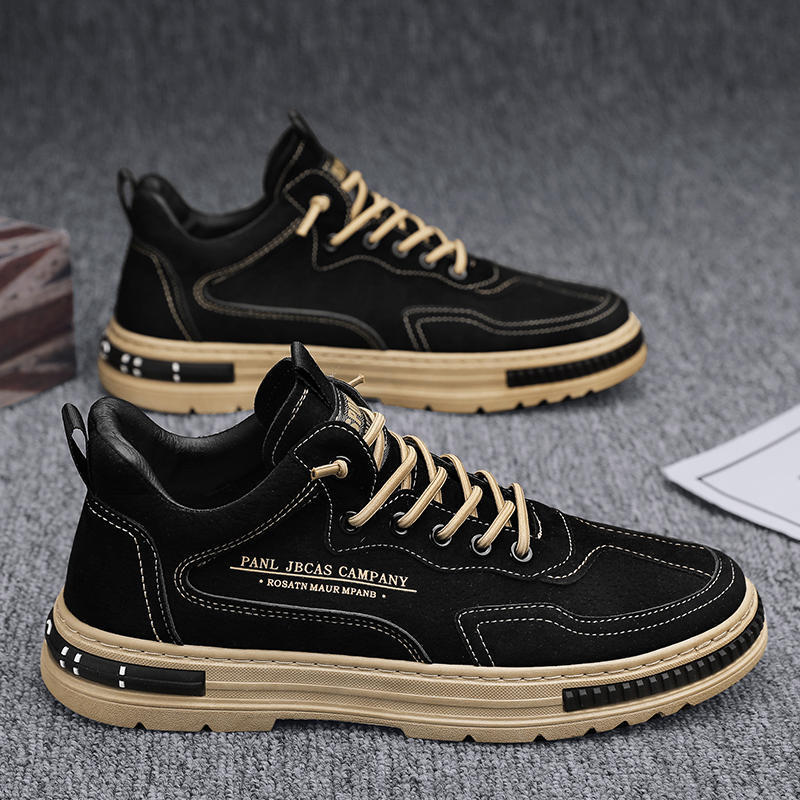 Men's Shoes Autum Breathable Kitchen Work Work Non-Slip Waterproof Wear-Resistant Labor Protection Trendy Shoes Men's Black Casual Sneakers