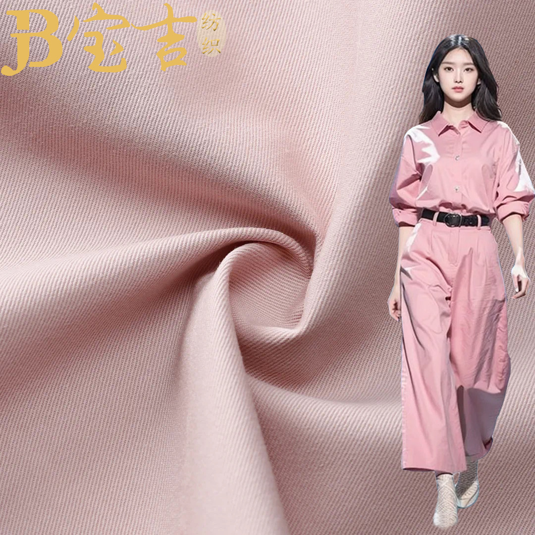 Guangzhou fabric 40*21 high density twill wash cotton slim coat overalls suit cotton twill