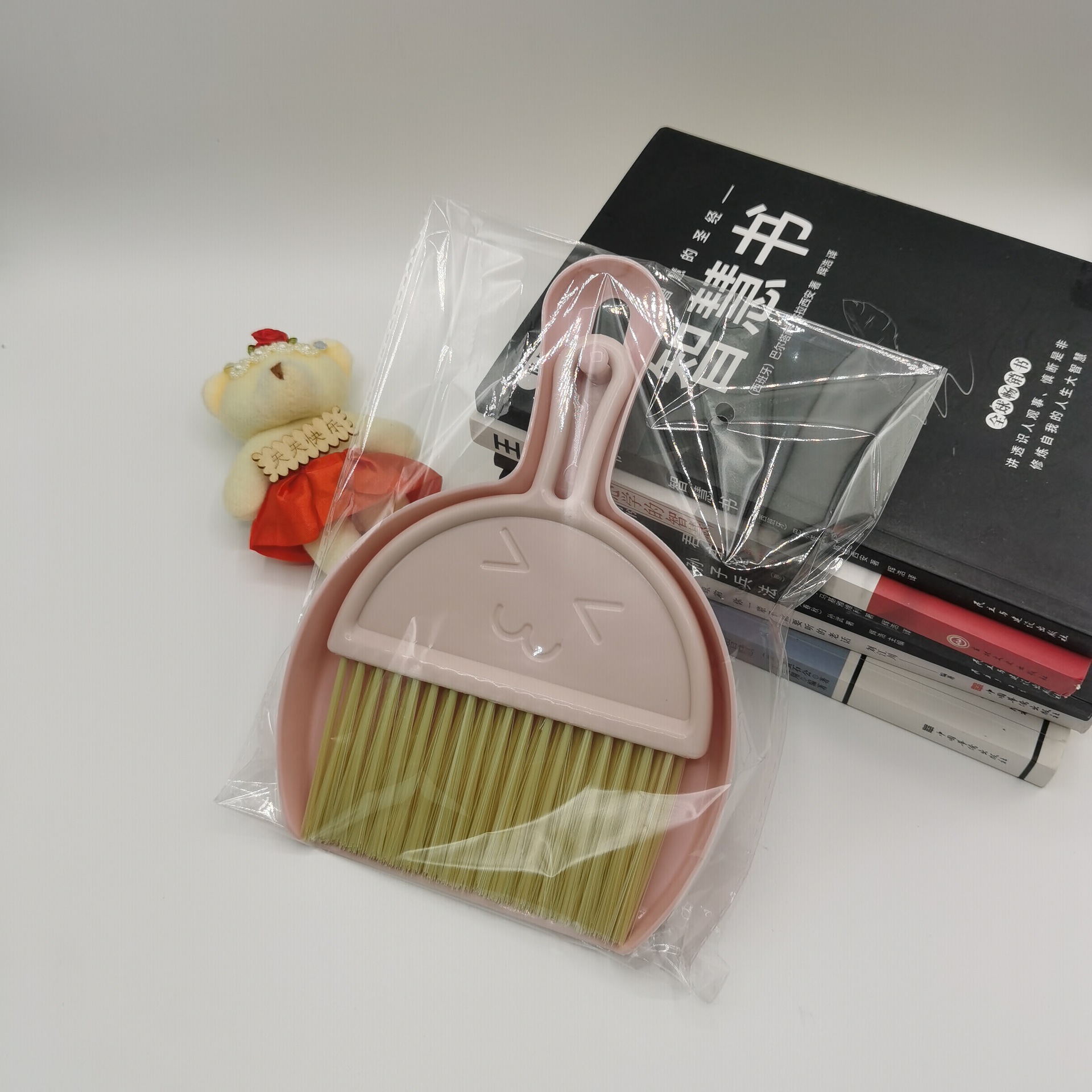 Picture of Pet Cleaning Brush, Small Broom, Dustpan Set, Garbage Shovel, Kidsren's Mini Desktop Broom, Dog Poop Shovel