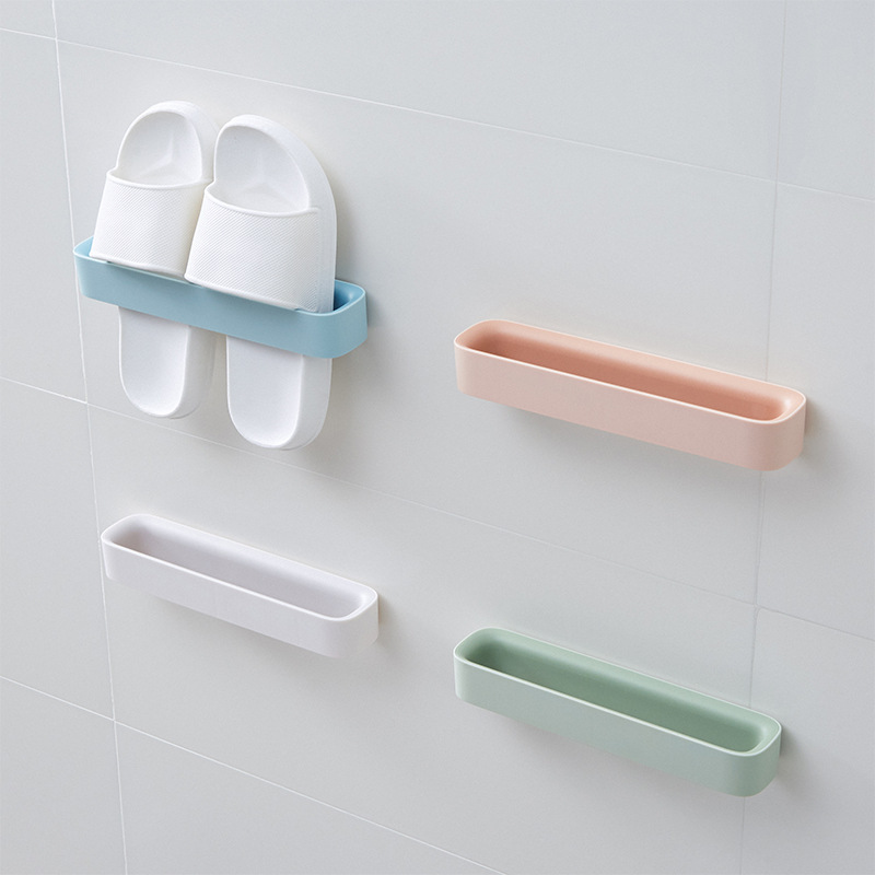 Picture of Cross-border Bathroom Slipper Rack Wall-mounted Punch-free Toilet Wall Toilet Shoes Draining Rack Storage Rack