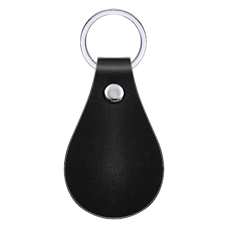 Cross-border car keychain pu leather multicolor optional logo embossing hot pressing leather key pendant diy gift