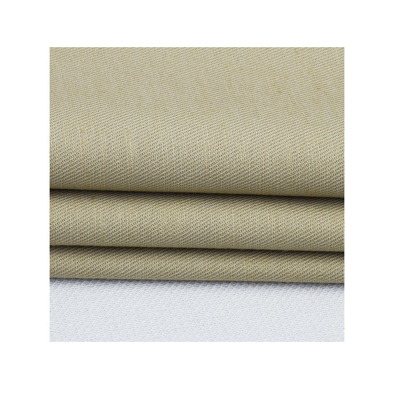 Linen Cotton Tencel Viscose Interwoven Fabric Stretch Twill Fabric Fashion Trousers Woven Fabric