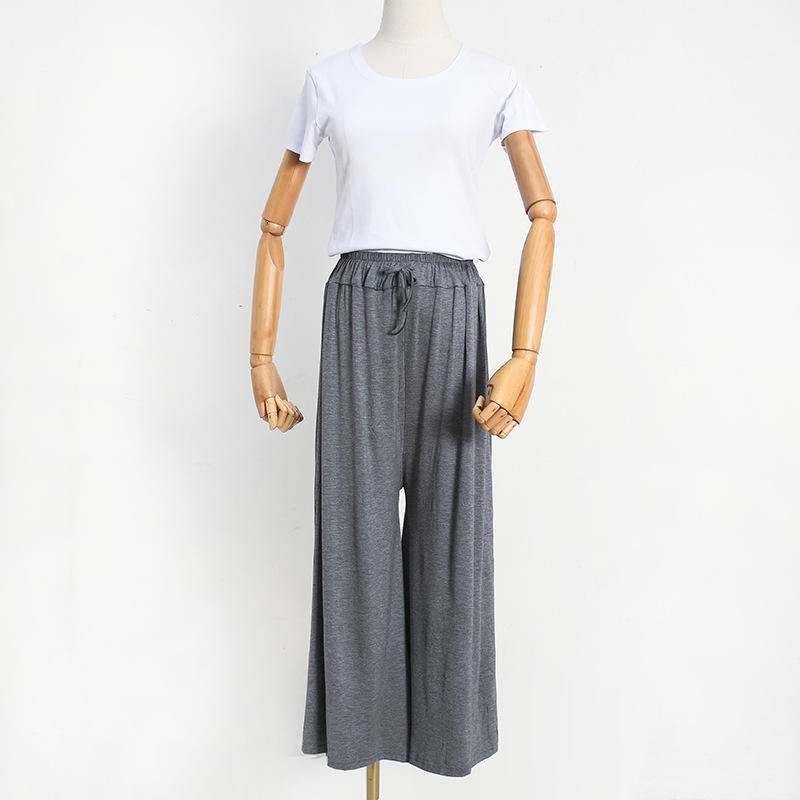 Picture of Japanese Wholesale Large Size Swing Pants Casual Pants for Women Japanese and Korean Spring and Summer Modal Loose High Waist Drawstring Wide Leg Pants