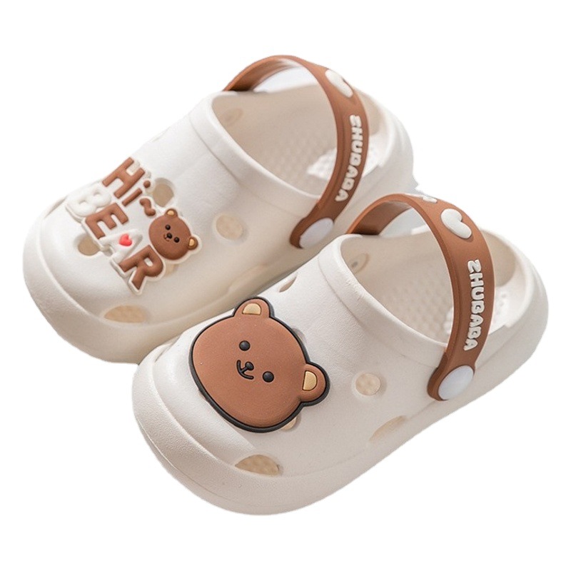Pig Dad New Children's Slippers Boys and Girls Hole Shoes Non-slip Soft Bottom Sandals Slippers Baby Outwear Slippers