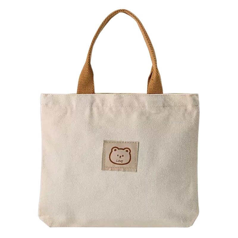 Portable Canvas Bag Wholesale Custom Stereo Environmentally Friendly Canvas Handbag Advertising DIY Blank Canvas Bag Cotton Bag