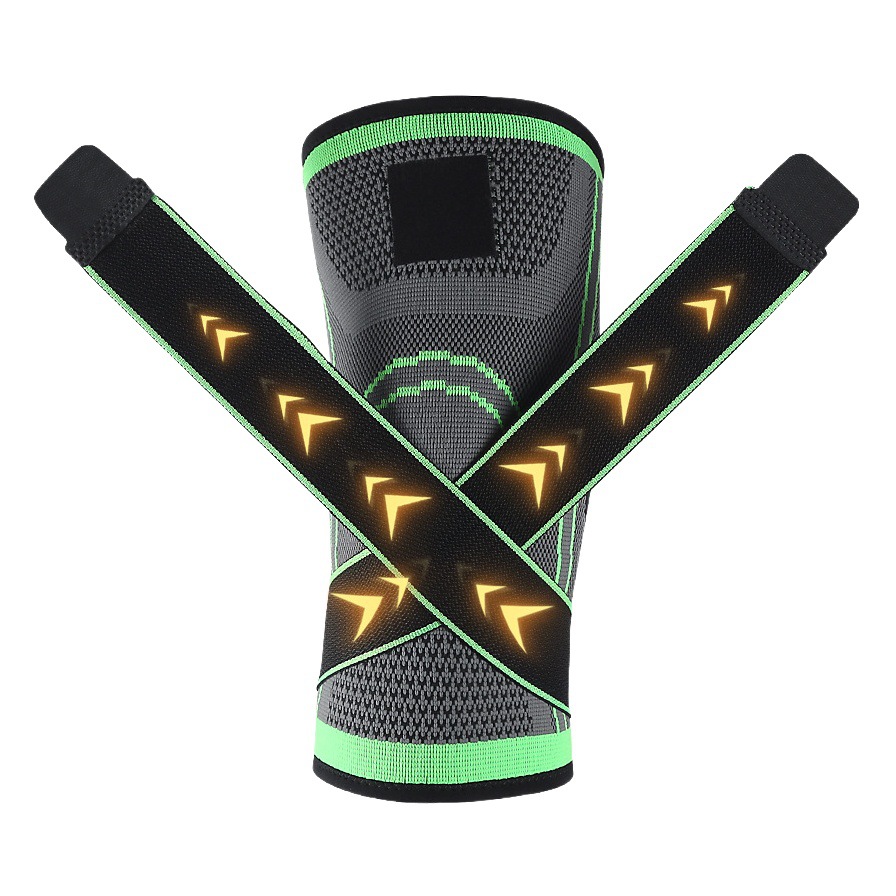 Cross-Border Outdoor Sports Mountaineering Running Basketball Pressurized Knee Pads Adjustable Knitted Warm Protective Gear Wholesale