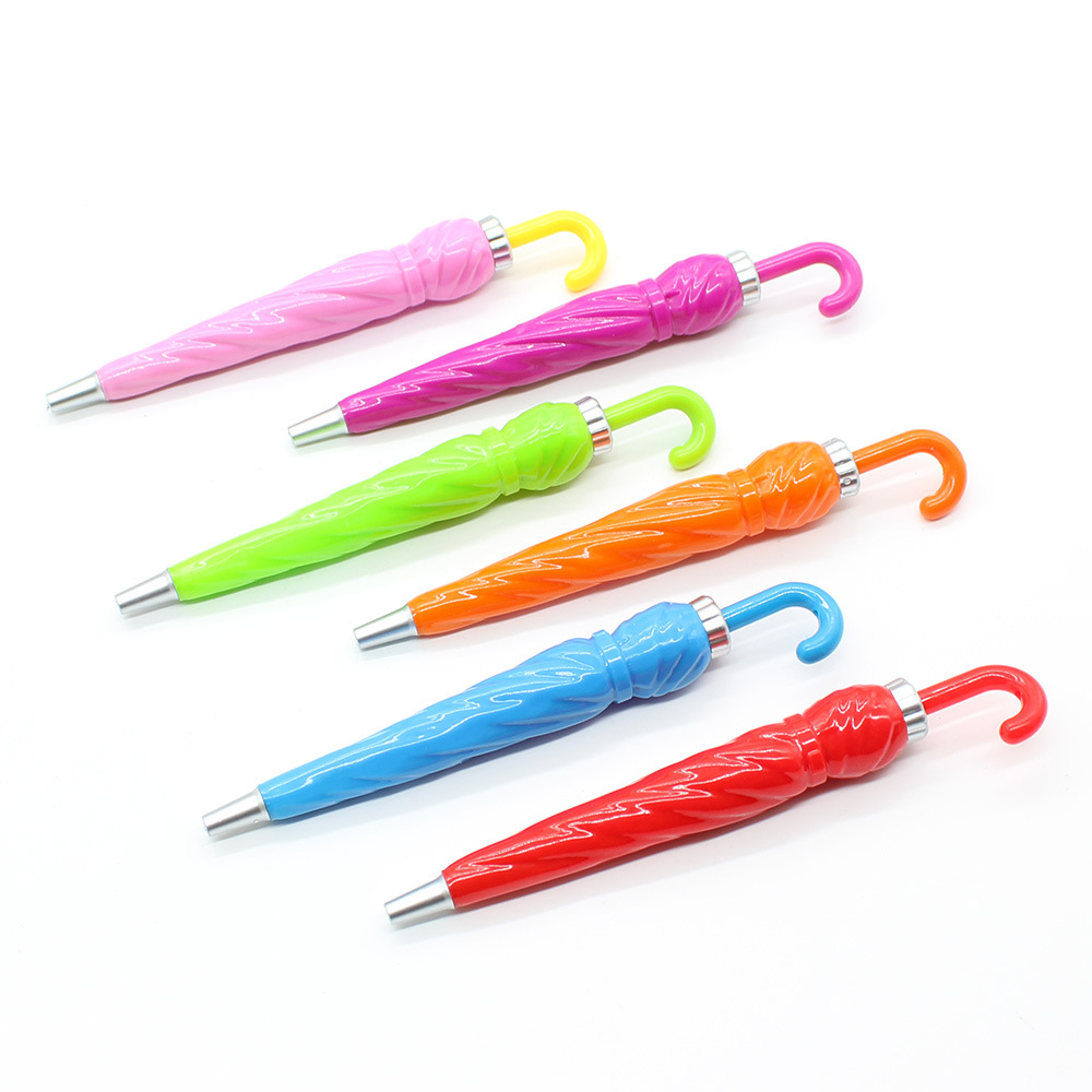 Creative Stationery Umbrella Shape Ballpoint Pen Candy Color Umbrella Pen Primary School Student Prize Toy Pen