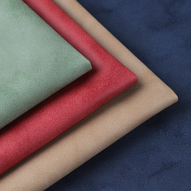 Picture of Factory retro color sheep bar garment leather scratch-resistant pu leather clothing bags artificial leather color wash leather wash