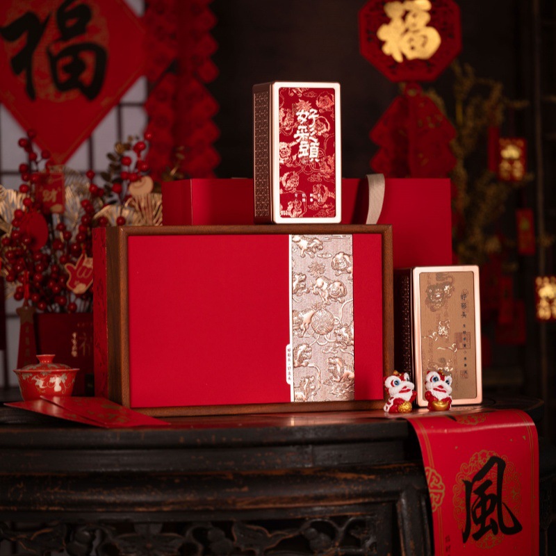 2025 Retro New High-end Custom Sealed Tin Can Dahongpao Rock Tea Cinnamon Tea Packaging Gift Box Empty Box