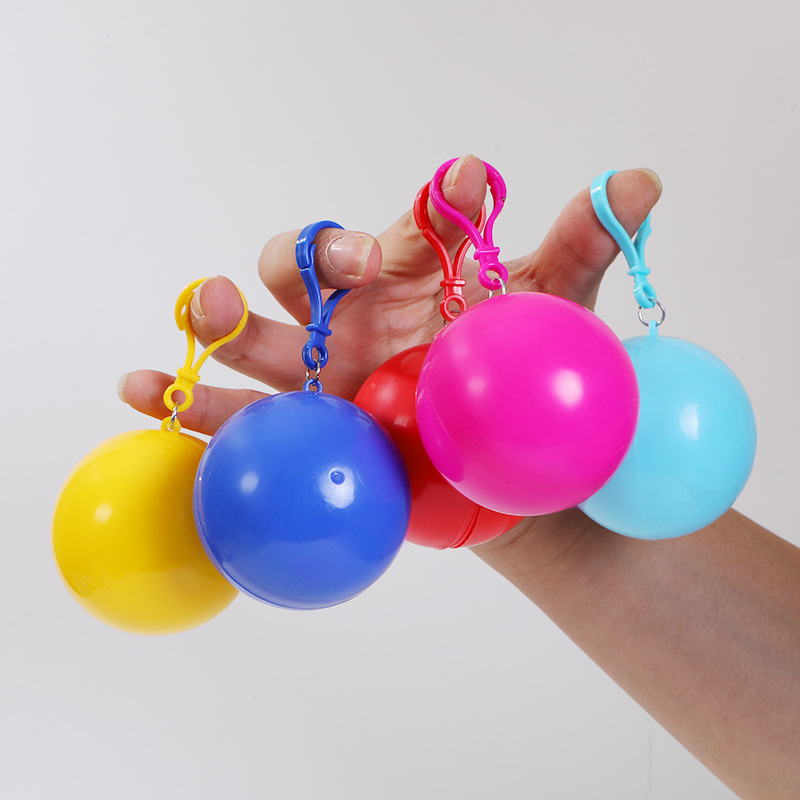 Picture of Portable Disposable Raincoat Ball Compressed Spherical Raincoat Outdoor Adult Travel Rafting Hangable Poncho Large Batch