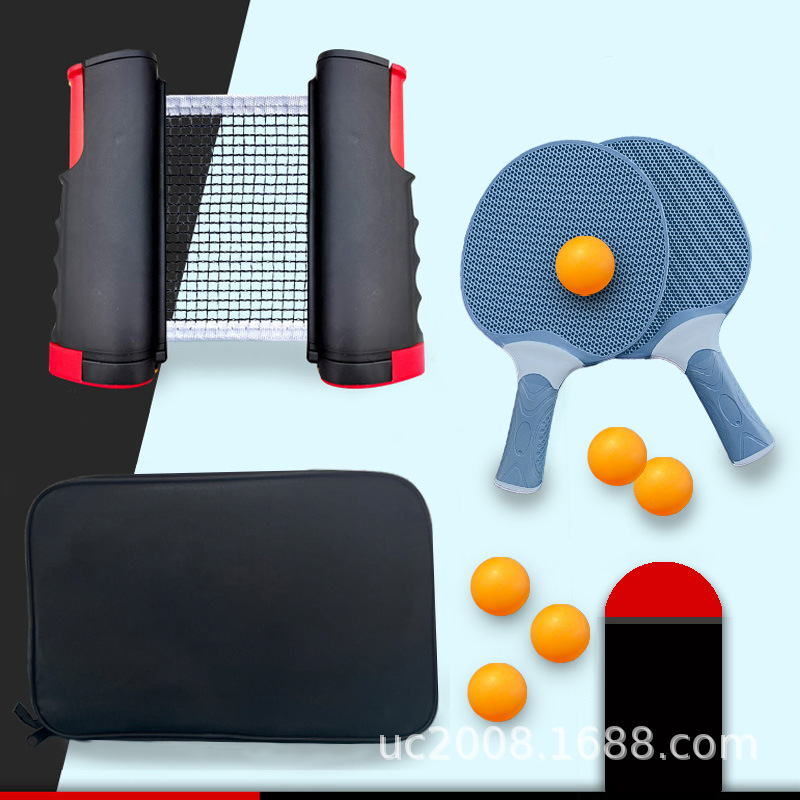 Picture of Q Foreign Trade Home Standard Stretchable Table Tennis Net Frame Large Color Box Set Portable Netizen Stick Table Tennis Racket Combo