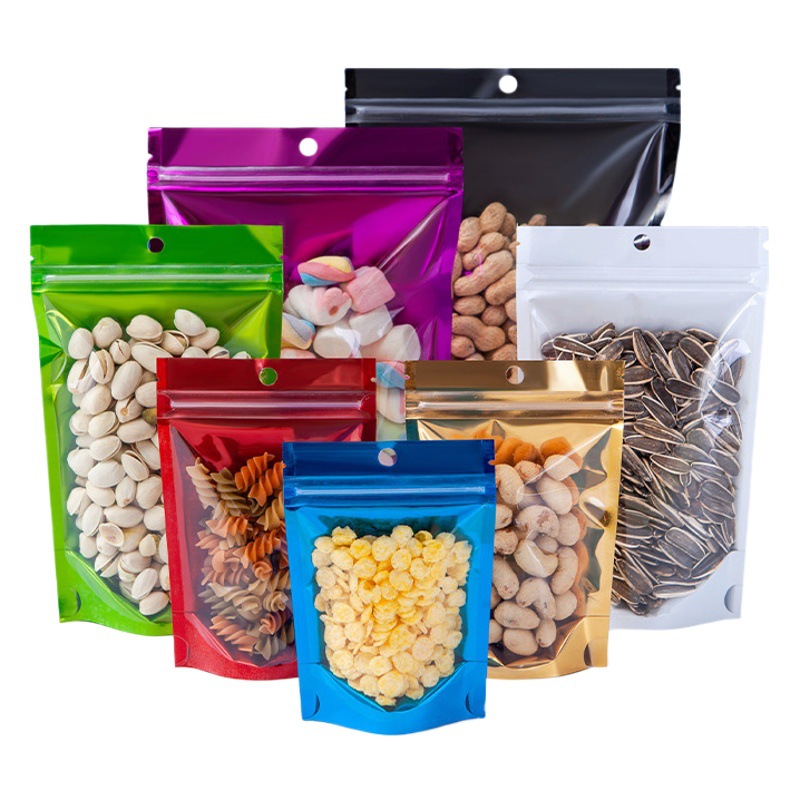 Colorful Yin and Yang Self-supporting Self-sealing Bag Aluminum Foil Sealed Pocket Dried Fruit Flower Tea Snack Products Sub-packaging Plastic Packaging Bag