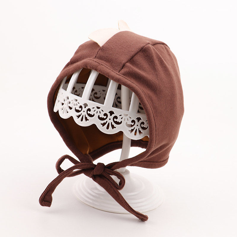 Picture of Baby Hat Spring and Autumn Thin Pure Cotton Cute Super Cute Ear Protection Hat Autumn and Winter Baby Lei Feng Cap Trendy