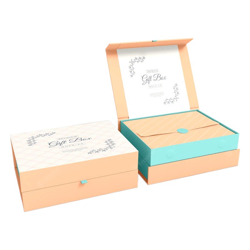 Advanced Sense Gift Box Customized Flip Cover Heaven and Earth Cover Packaging Box Printing Aircraft Wa Leng Paper Box Folding Color Box Customized