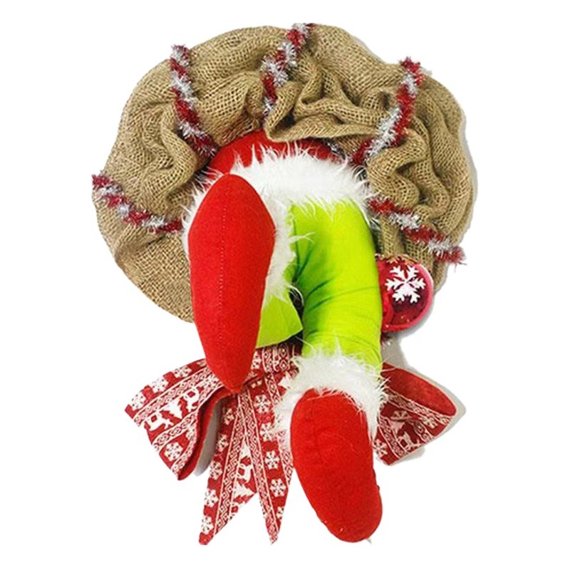 Cross-Border New Christmas Thief Pendant Christmas Wreath Christmas Decoration Holiday Props Scene Layout Christmas DIY