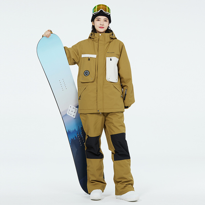 Picture of Women's Ski Suit Men's Winter Outdoor Windproof Waterproof Warm Thickened New Arrival Snowboard Double Ski Suit