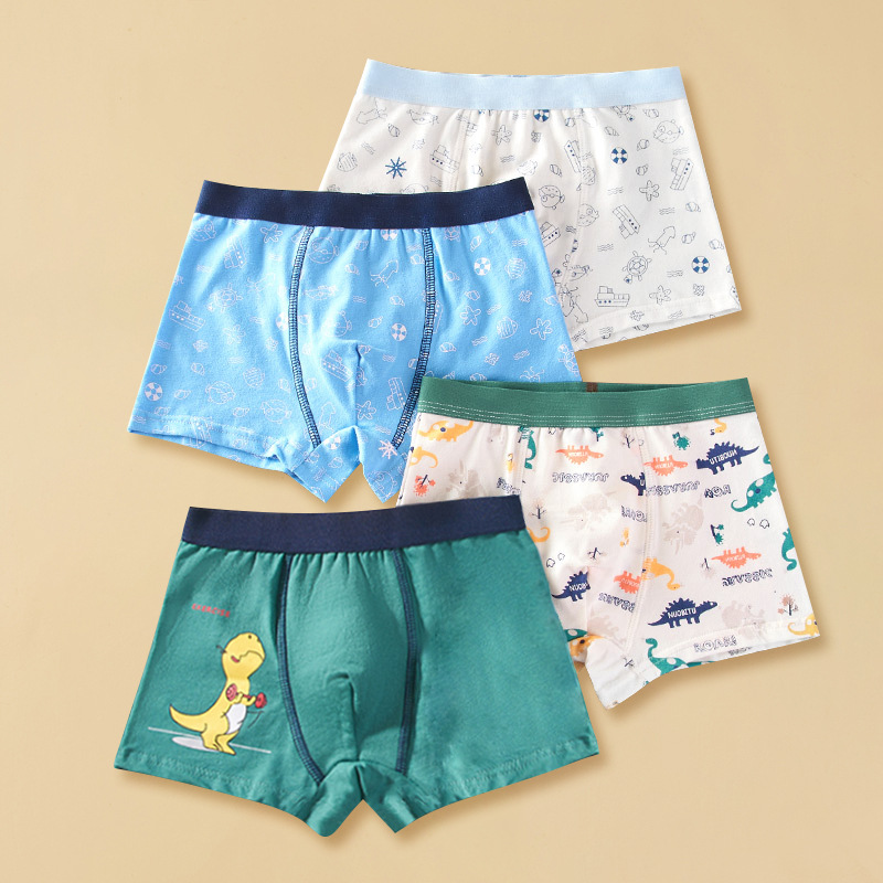 Children's Underwear Boys' Baby Spool Cotton Boxer 1-12 Years Old Student Shorts Boys' Middle and Old Children Boys' Underwear