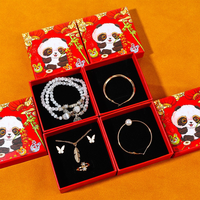 Sichuan Panda Cultural and Creative Gift Packaging Souvenirs Souvenirs Jewelry Necklaces Heaven and Earth Cover Carton Spot Wholesale