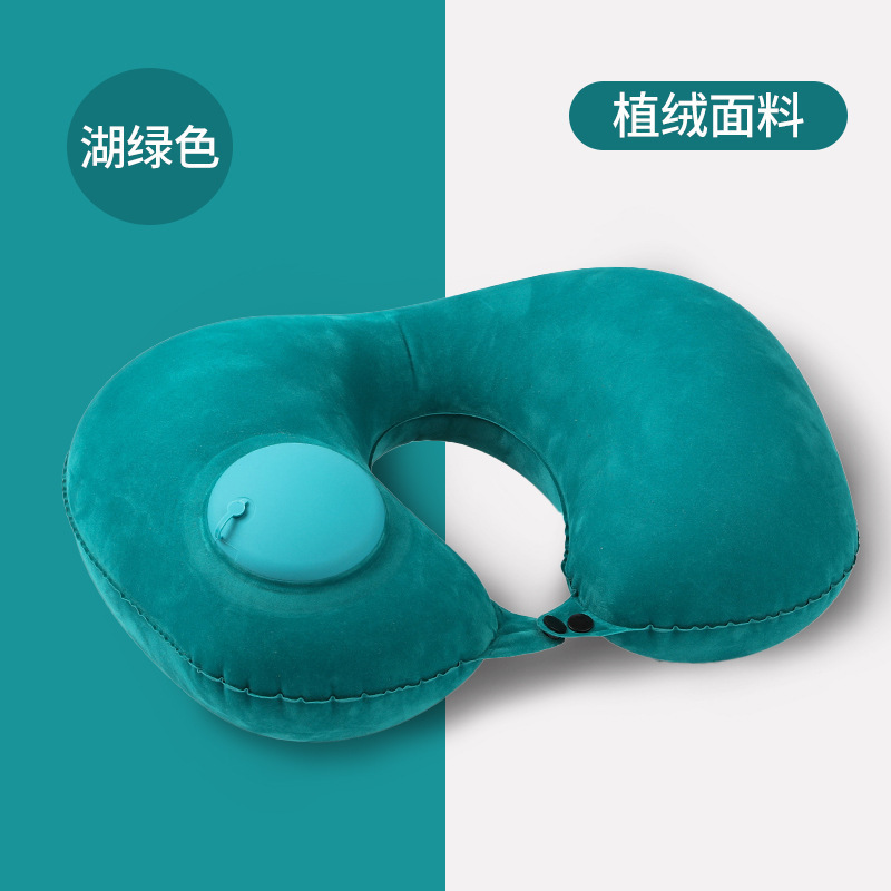 Picture of Inflatable U-shaped Pillow Cool Pressing Inflatable Pillow Travel Portable Neck Pillow Travel Sanbao Storage Pillow for Airplane
