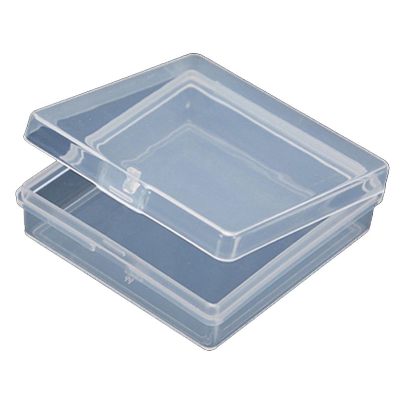 In stock storage box drop-resistant fishhook accessories box PP plastic box translucent square Small Box mini