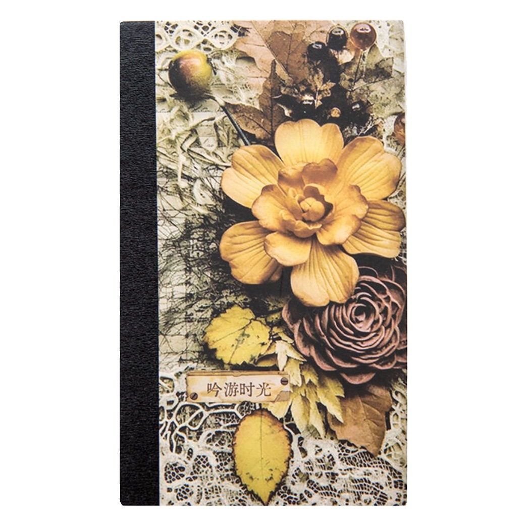 Yan Ji floating flowers series material this retro flowers butterfly hand account DIY collage cutting note paper