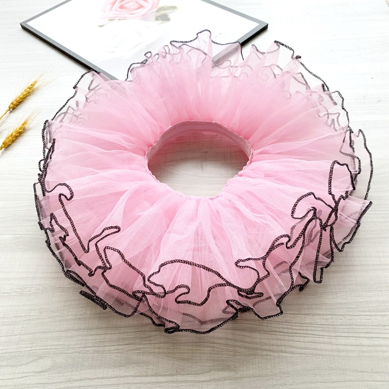 Picture of Children's Dance gauze skirt female ballet pettiskirt half-length short mesh 61 performance skirt practice skirt White Black