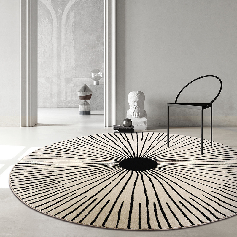 Italian cashmere-like round living room carpet creative annual round hanging basket mat bedroom room rocking chair computer chair cushion