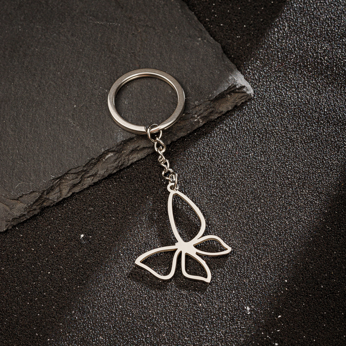 Picture of Japanese and Korean stainless steel metal keychain ins devil love bicycle stethoscope pendant schoolbag pendant in stock