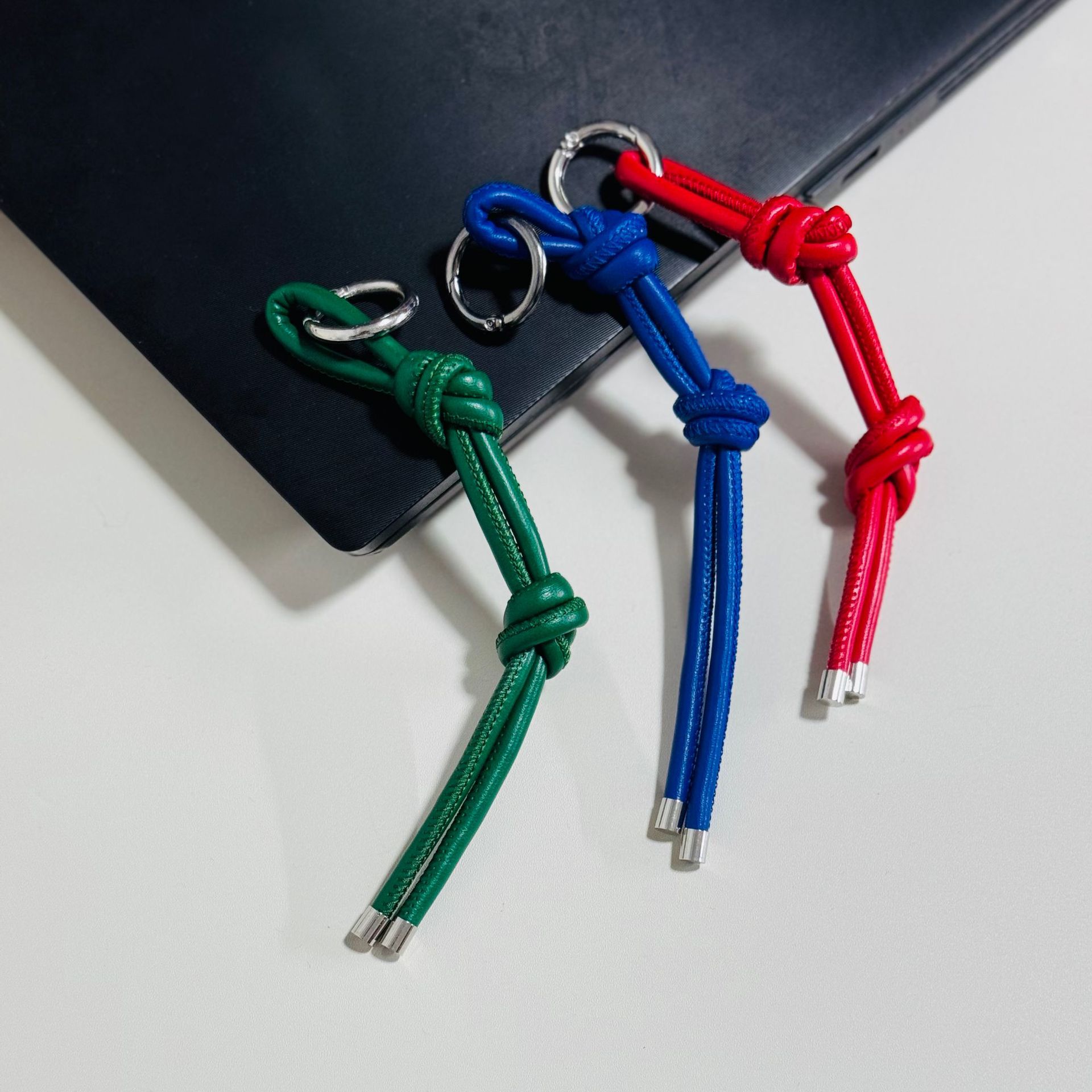 Car Personality Key Chain Hanging Ornaments Leather Rope Time Bag Hanging Small Accessories Leather Keychain Pendant Leather Strip Belt